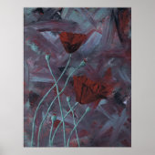 Abstracte papavers poster (Voorkant)