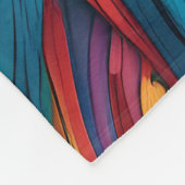 ABSTRACTE PAPEGAAIENDEKEN FLEECE DEKEN (Hoek)