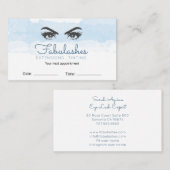 Abstracte papegaap Blauwe Makeup Artiest Eyelash Afsprakenkaartje (Voorkant / Achterkant)