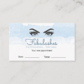 Abstracte papegaap Blauwe Makeup Artiest Eyelash Afsprakenkaartje (Voorkant)