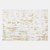 Abstracte papierbladen voor Gold en White Wrapping Inpakpapier Vel (Voorkant 3)