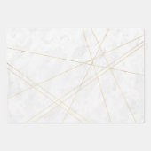 Abstracte papierbladen voor Gold en White Wrapping Inpakpapier Vel (Voorkant 2)