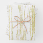 Abstracte papierbladen voor Gold en White Wrapping Inpakpapier Vel (In situ)