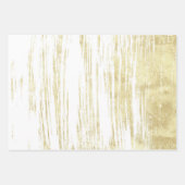 Abstracte papierbladen voor Gold en White Wrapping Inpakpapier Vel (Voorkant)