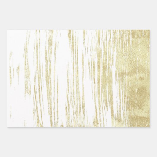 Abstracte papierbladen voor Gold en White Wrapping Inpakpapier Vel (Voorkant)