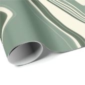 Abstracte papierbladen voor marmer Sage Green Wrap Cadeaupapier (Rol Hoek)