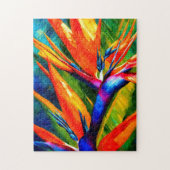 Abstracte Paradijsvogel Bloem Tropisch Legpuzzel (Verticaal)
