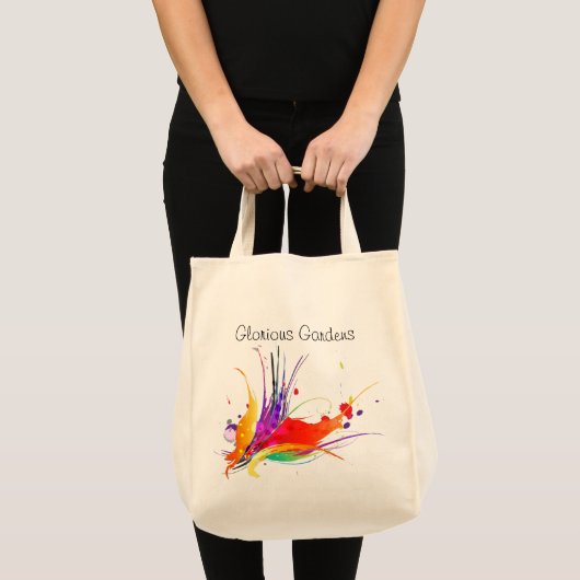 Abstracte Paradijsvogel Paint Splatter Tote Bag (Voorkant (product))