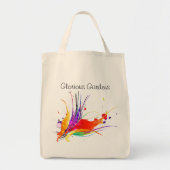 Abstracte Paradijsvogel Paint Splatter Tote Bag (Voorkant)