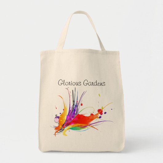 Abstracte Paradijsvogel Paint Splatter Tote Bag (Voorkant)