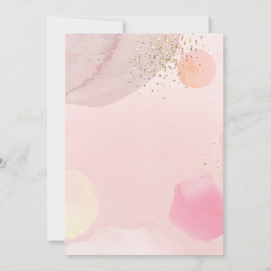 Abstracte parelcirkels Baby shower Kaart (Achterkant)