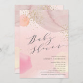 Abstracte parelcirkels Baby shower Kaart (Voorkant / Achterkant)