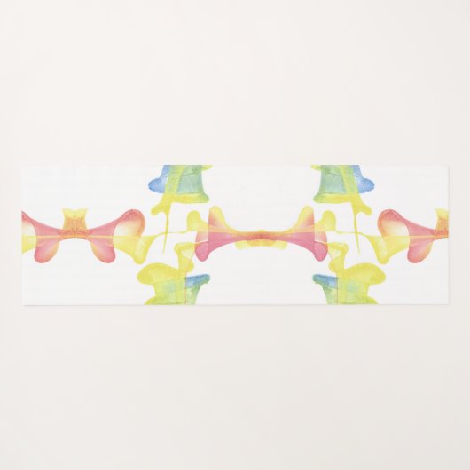 Abstracte pareltrechters omkeerbare Yoga Mats Yogamat (Achterkant (horizontaal))