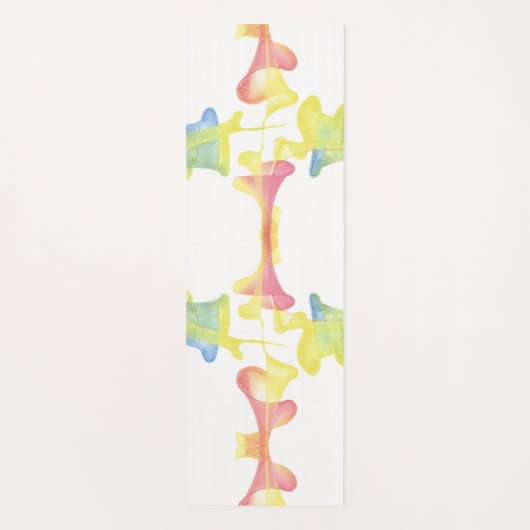 Abstracte pareltrechters omkeerbare Yoga Mats Yogamat (Voorkant)