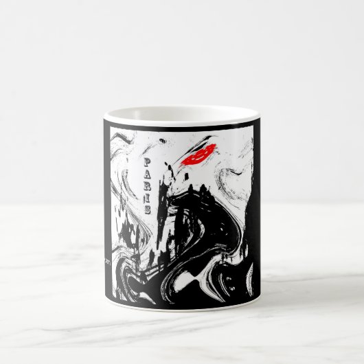 Abstracte "Paris" koffie Mok (Center)