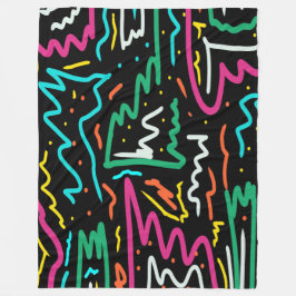 Abstracte partij voor Vet Neon Contrast Fleece Deken