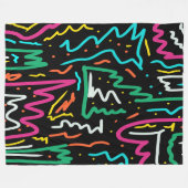 Abstracte partij voor Vet Neon Contrast Fleece Deken (Voorkant (Horizontaal))