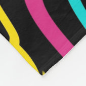 Abstracte partij voor Vet Neon Contrast Fleece Deken (Hoek)