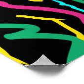 Abstracte partij voor Vet Neon Contrast Poster (Hoek)