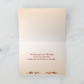 Abstracte Pasen voor de Sunset Ocean Wave Feestdagen Kaart (Binnen)