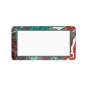 Abstracte passiewateren open ingelijst label (Voorkant)