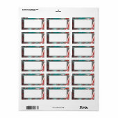 Abstracte passiewateren open ingelijst label (Full Sheet)