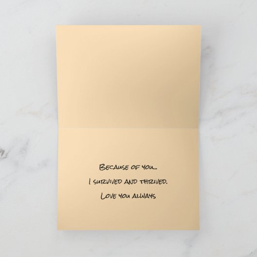 Abstracte pasta Floral Moederdag Kaart (Binnen)