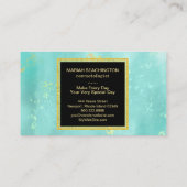 *~* Abstracte pasta Mint Aqua Gold Glitter Dust Visitekaartje