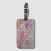 Abstracte pasteelbloemen bagagelabel (Voorkant (verticaal))