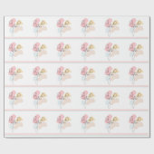 Abstracte pasteelbloemen cadeaupapier (Vlak)