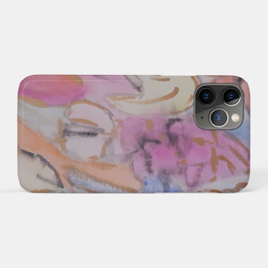 Abstracte pasteelbloemen Case-Mate iPhone case (Achterkant (horizontaal))
