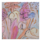 Abstracte pasteelbloemen foto afdruk (Voorkant)
