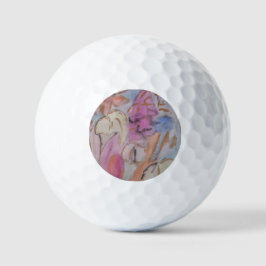 Abstracte pasteelbloemen golfballen