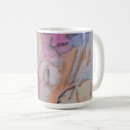 Abstracte pasteelbloemen koffiemok
