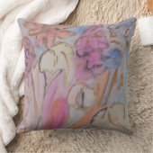 Abstracte pasteelbloemen kussen (Deken)