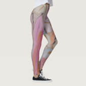 Abstracte pasteelbloemen leggings (Rechts)