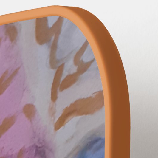 Abstracte pasteelbloemen pickleball paddle (Links Detail)