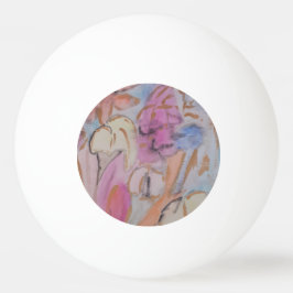 Abstracte pasteelbloemen pingpongbal