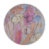 Abstracte pasteelbloemen snijplank (Voorkant)