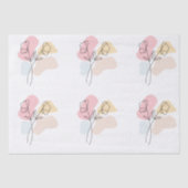 Abstracte pasteelbloemen tissuepapier (Voorkant)