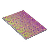 Abstracte pasteelgroen en roze pasteitekoraal notitieboek (Rechterzijde)