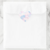Abstracte pasteelkleuren met lage poly achtergrond hart sticker (Tas)