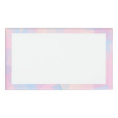 Abstracte pasteelkleuren met lage poly achtergrond naambadge (Voorkant)