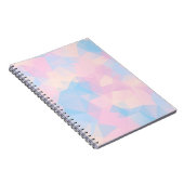 Abstracte pasteelkleuren met lage poly achtergrond notitieboek (Rechterzijde)