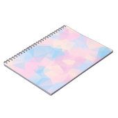 Abstracte pasteelkleuren met lage poly achtergrond notitieboek (Linkerzijde)