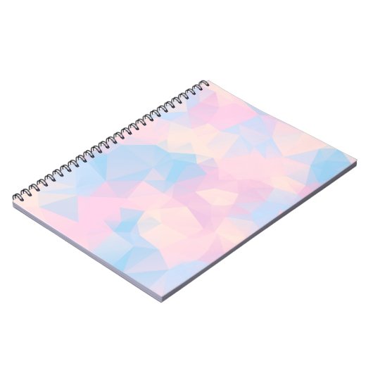 Abstracte pasteelkleuren met lage poly achtergrond notitieboek (Linkerzijde)