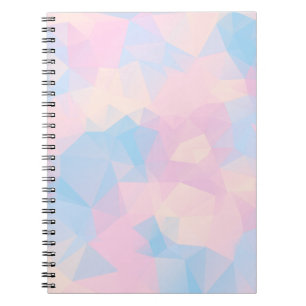 Abstracte pasteelkleuren met lage poly achtergrond notitieboek