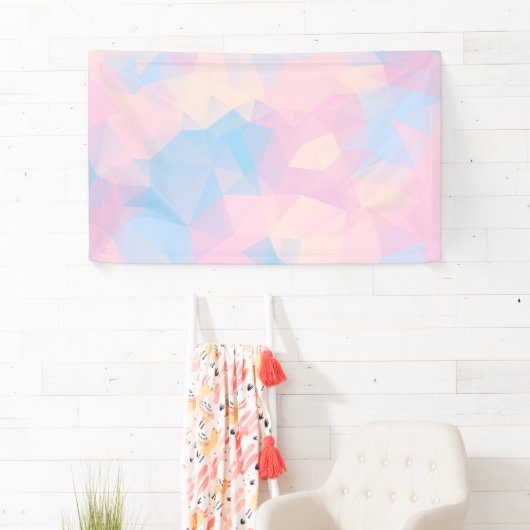 Abstracte pasteelkleuren met lage poly achtergrond spandoek (Insitu)