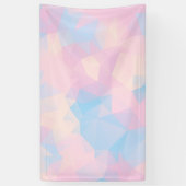 Abstracte pasteelkleuren met lage poly achtergrond spandoek (Verticaal)