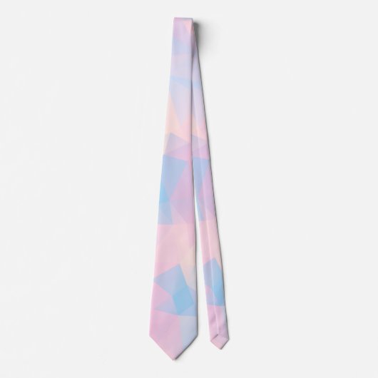 Abstracte pasteelkleuren met lage poly achtergrond stropdas (Voorkant)